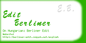 edit berliner business card